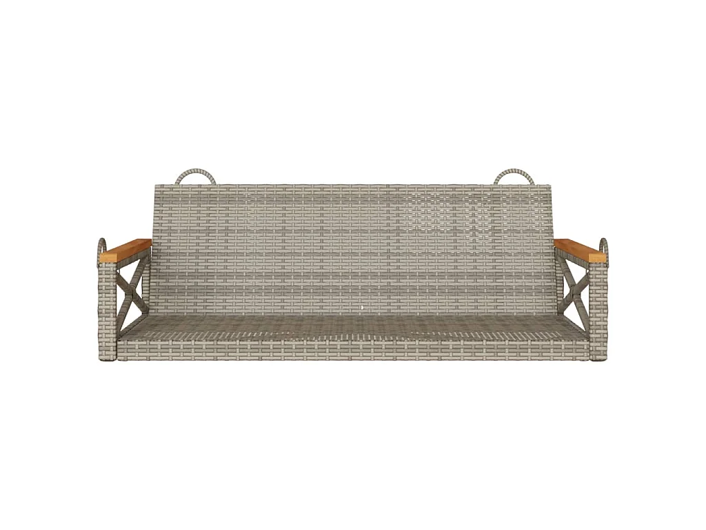 Balancelle gris 109x62x40 cm résine tressée