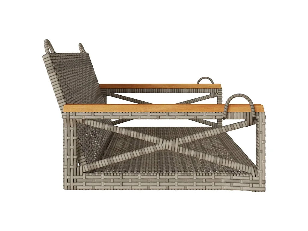 Balancelle gris 109x62x40 cm résine tressée