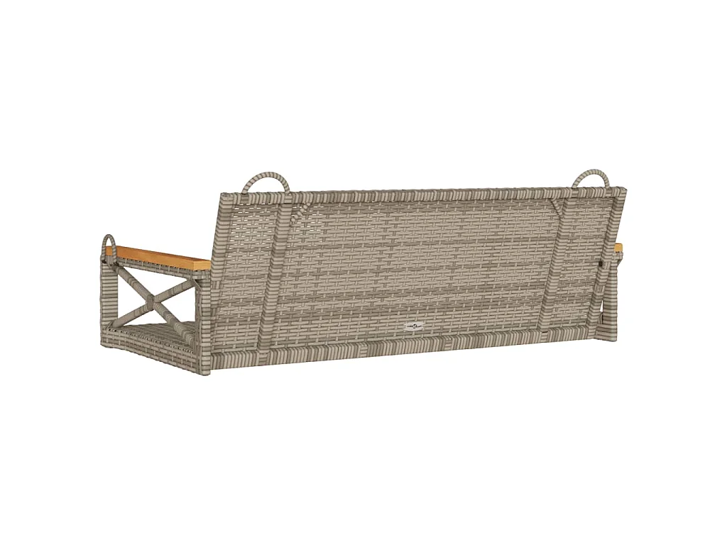Balancelle gris 109x62x40 cm résine tressée