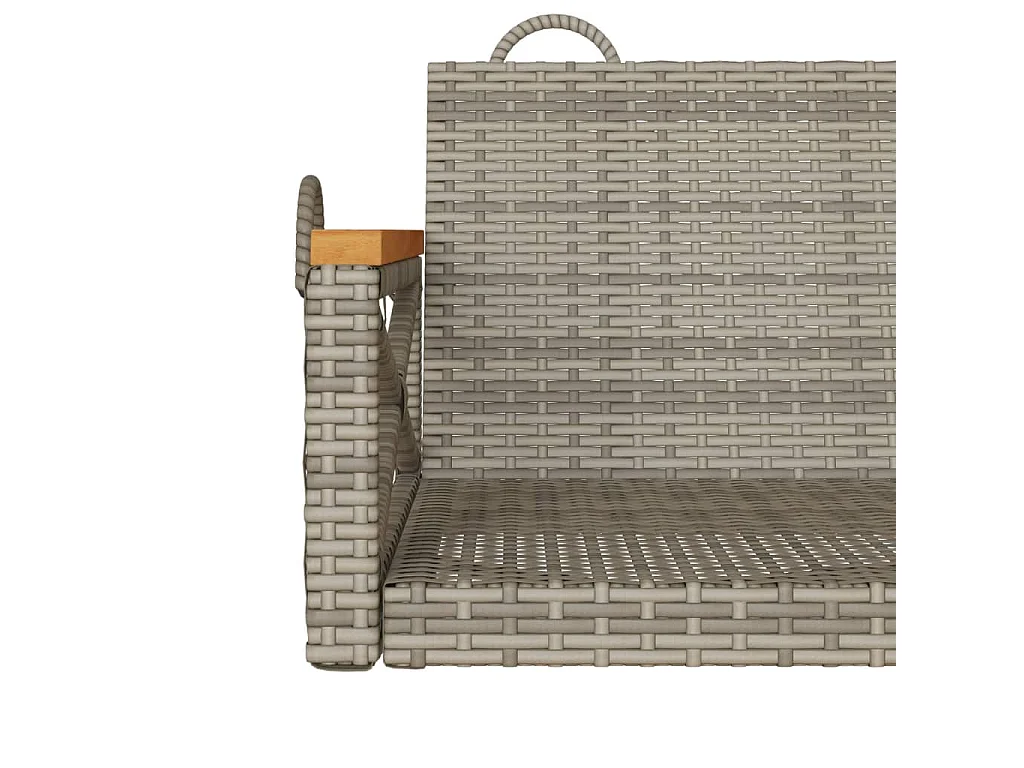 Balancelle gris 109x62x40 cm résine tressée