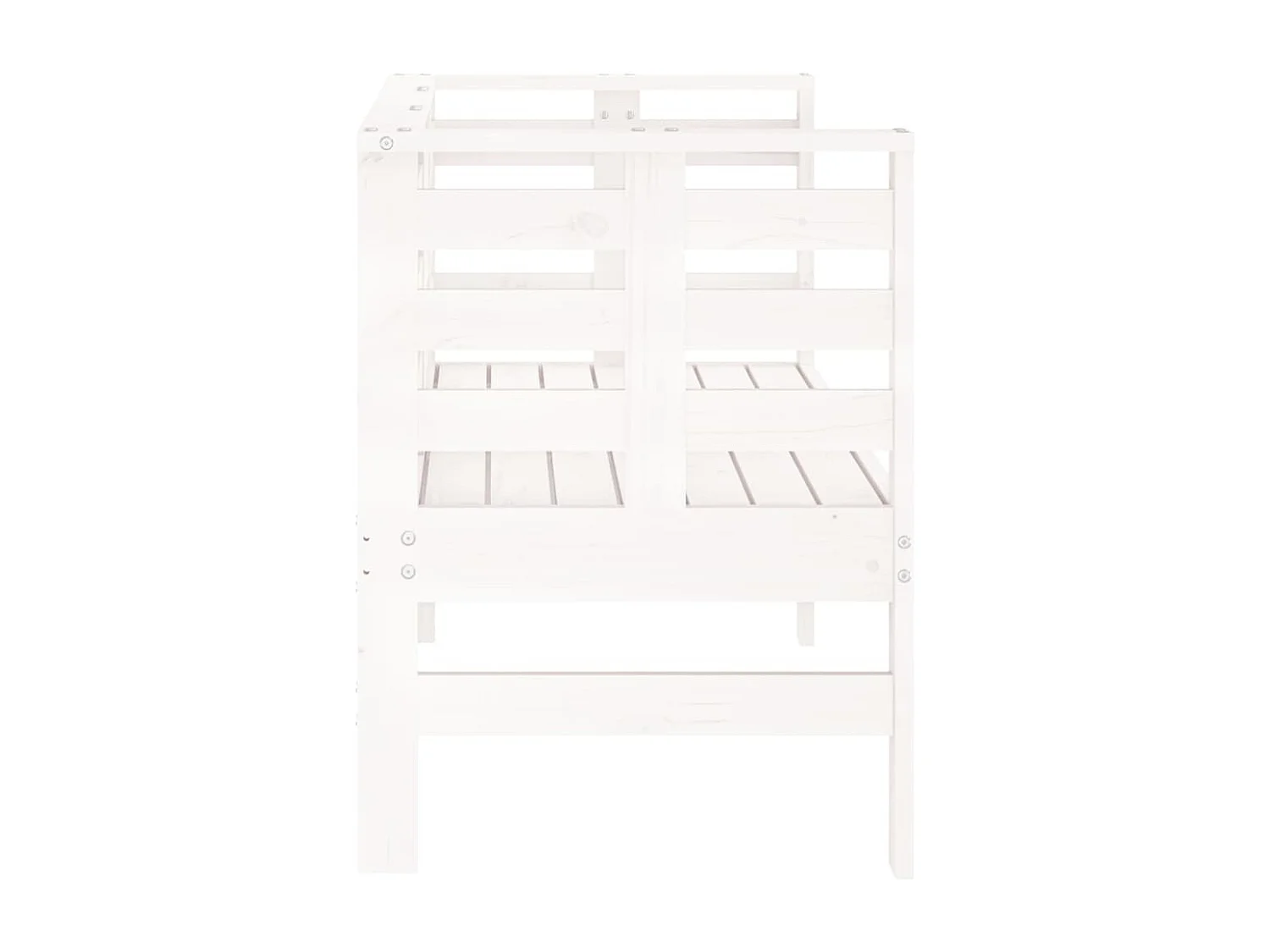 Banc de jardin blanc 111,5x53x71 cm bois massif de pin
