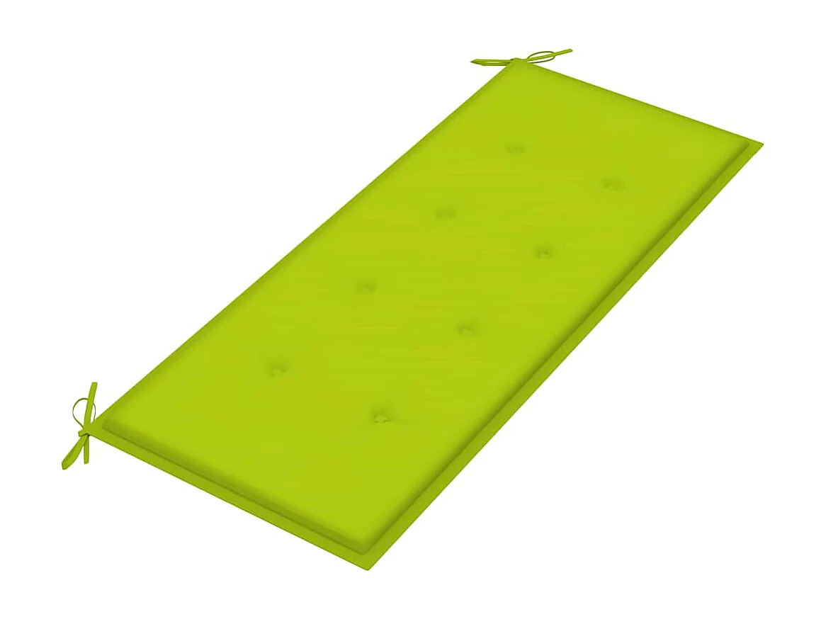 Banc de jardin 2 places avec coussin 120 cm Bois d'eucalyptus