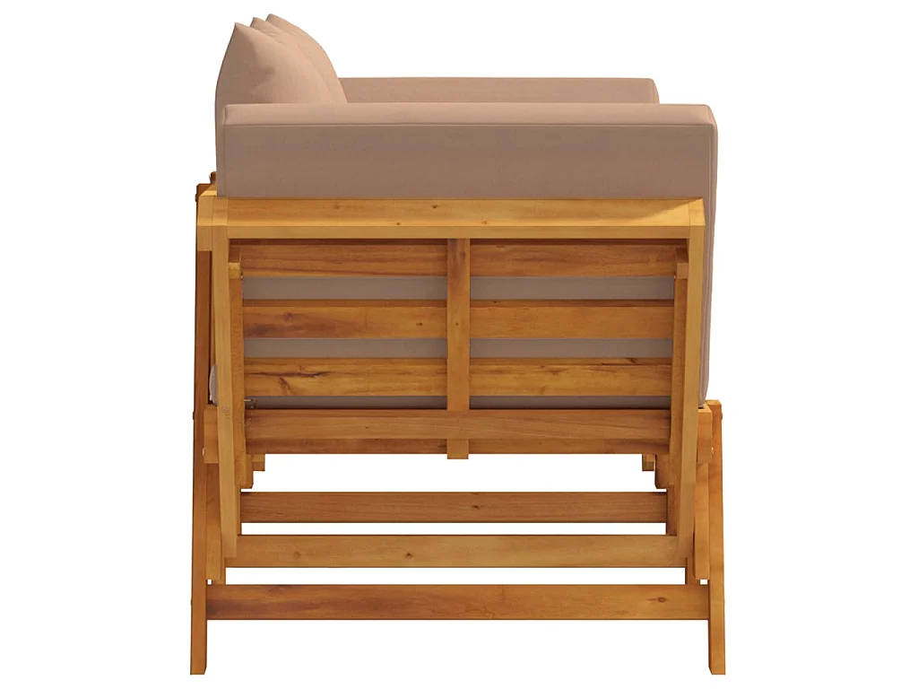Panca da Giardino con Cuscini 2-in-1 in Legno di Acacia
