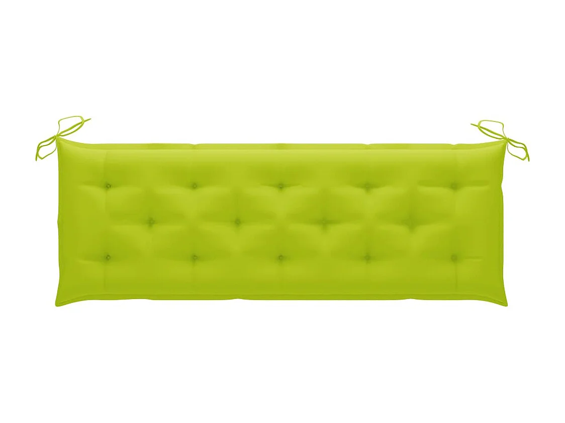 Banc de jardin 3 places avec coussin 150 cm Bois d'eucalyptus