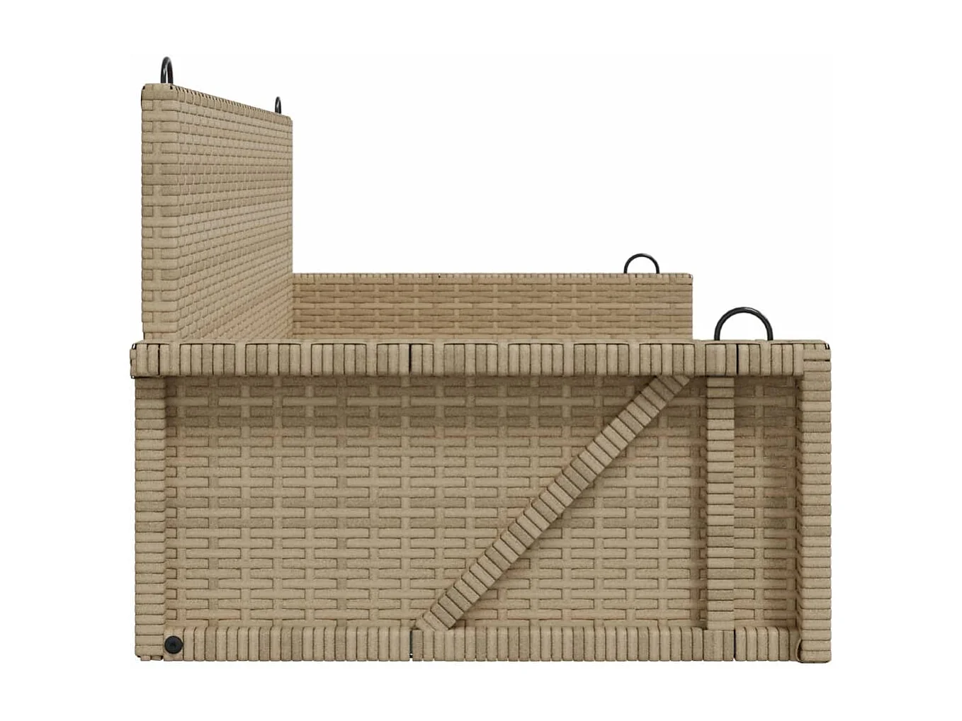 Panchina a Dondolo Beige 119x56x48 cm in Polyrattan