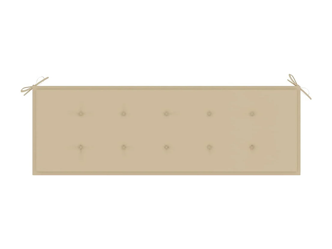 Banc de jardin 3 places avec coussin 150 cm Bois d'eucalyptus