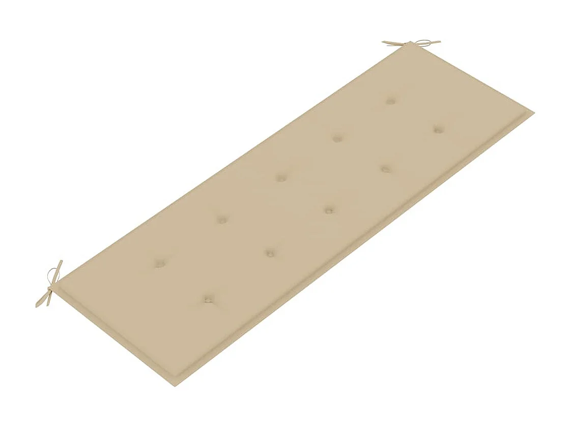 Banc de jardin 3 places avec coussin 150 cm Bois d'eucalyptus