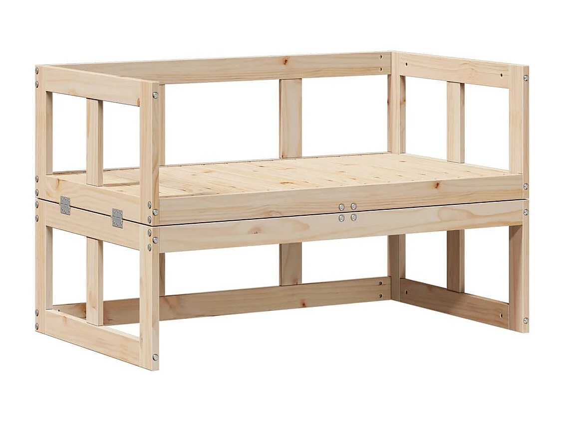 Canapé de jardin extensible bois massif de pin