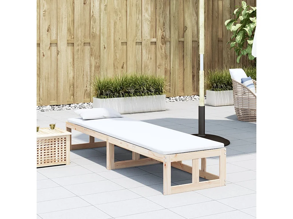 Canapé de jardin extensible bois massif de pin