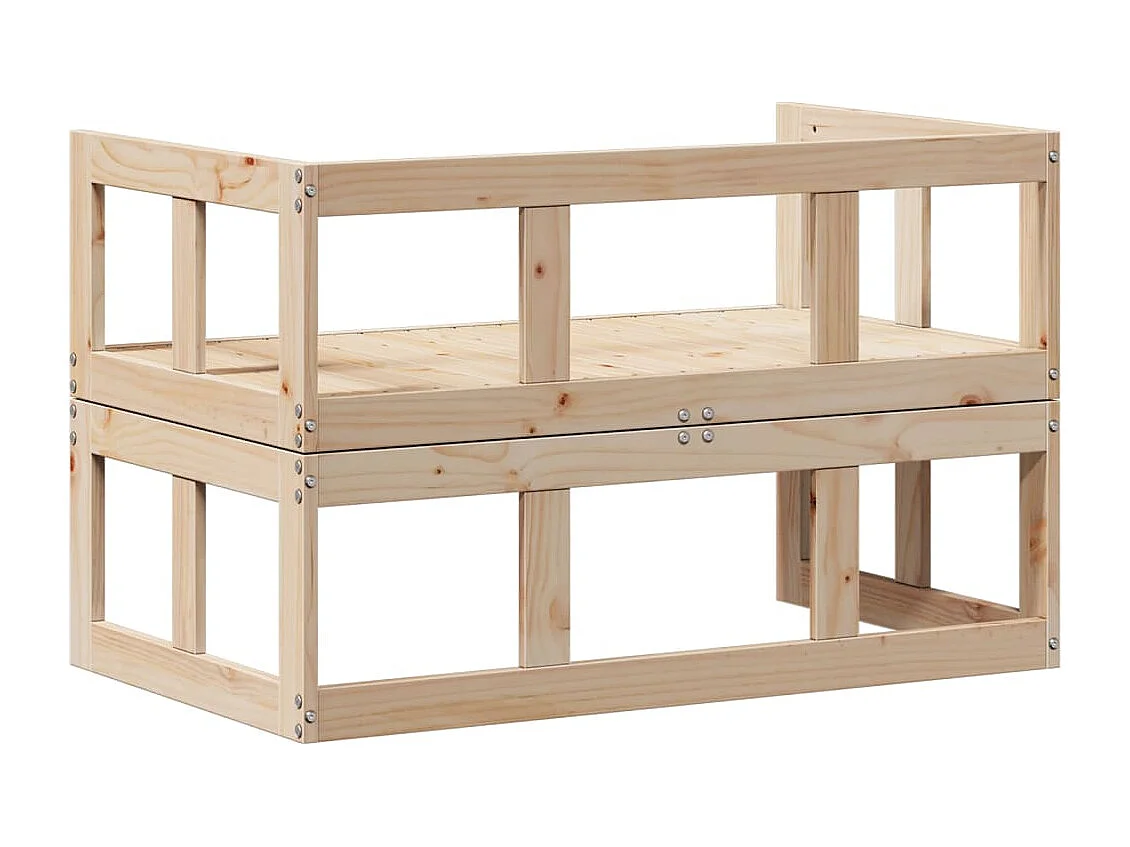 Canapé de jardin extensible bois massif de pin