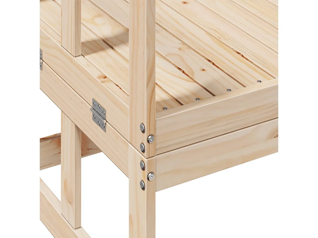 Canapé de jardin extensible bois massif de pin