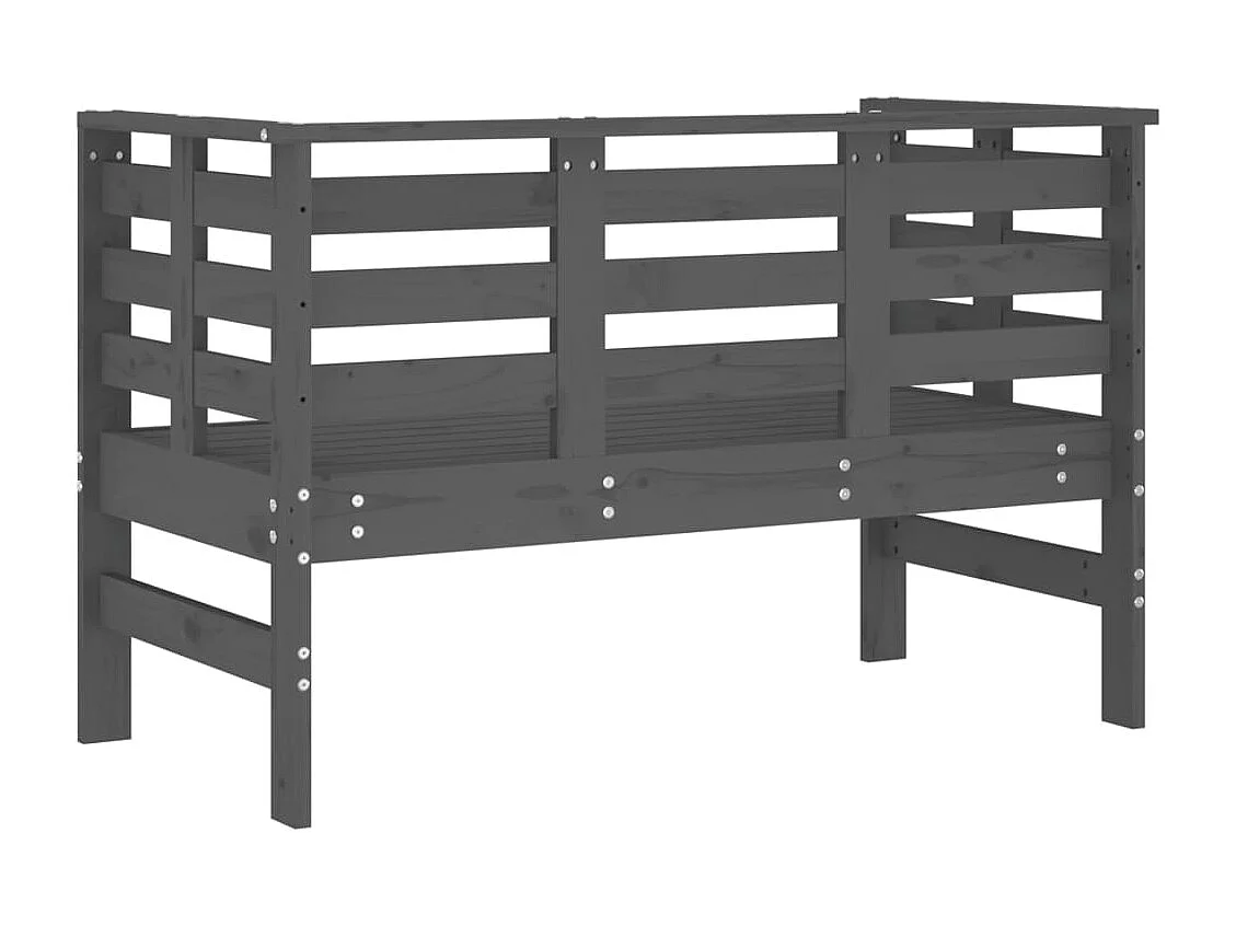 Panca da Giardino Grigia 111,5x53x71 cm Legno Massello di Pino