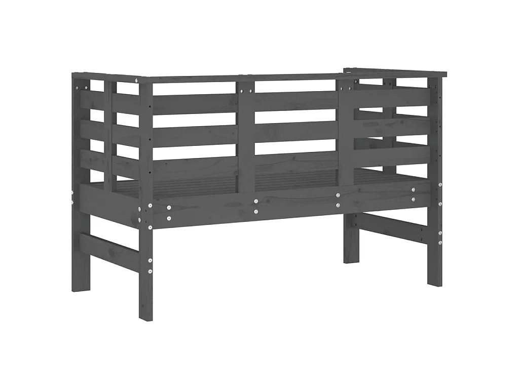 Gartenbank Grau 111,5x53x71 cm Massivholz Kiefer