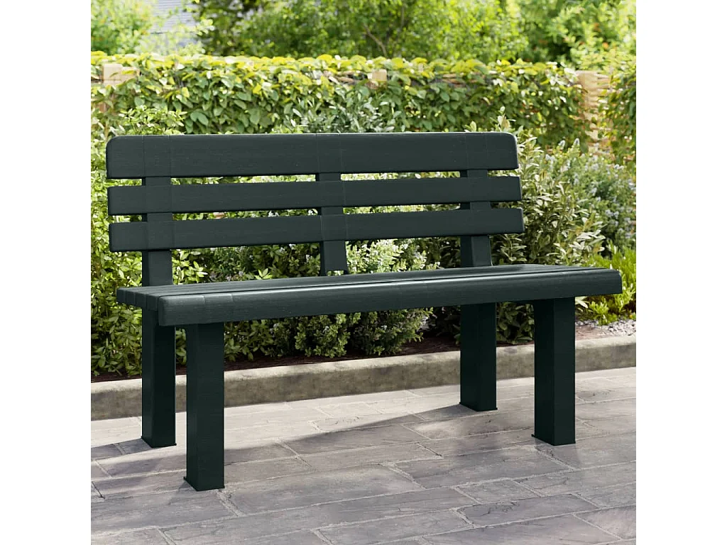 Tuinbankje 110x52x71 cm polypropeen groen