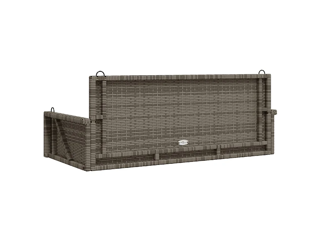 Schommelbank 119x56x48 cm poly rattan grijs