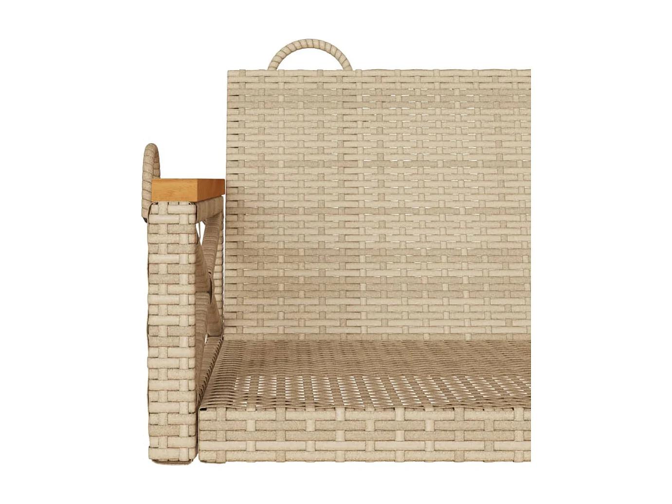 Panchina a Dondolo Beige 109x62x40 cm in Polyrattan