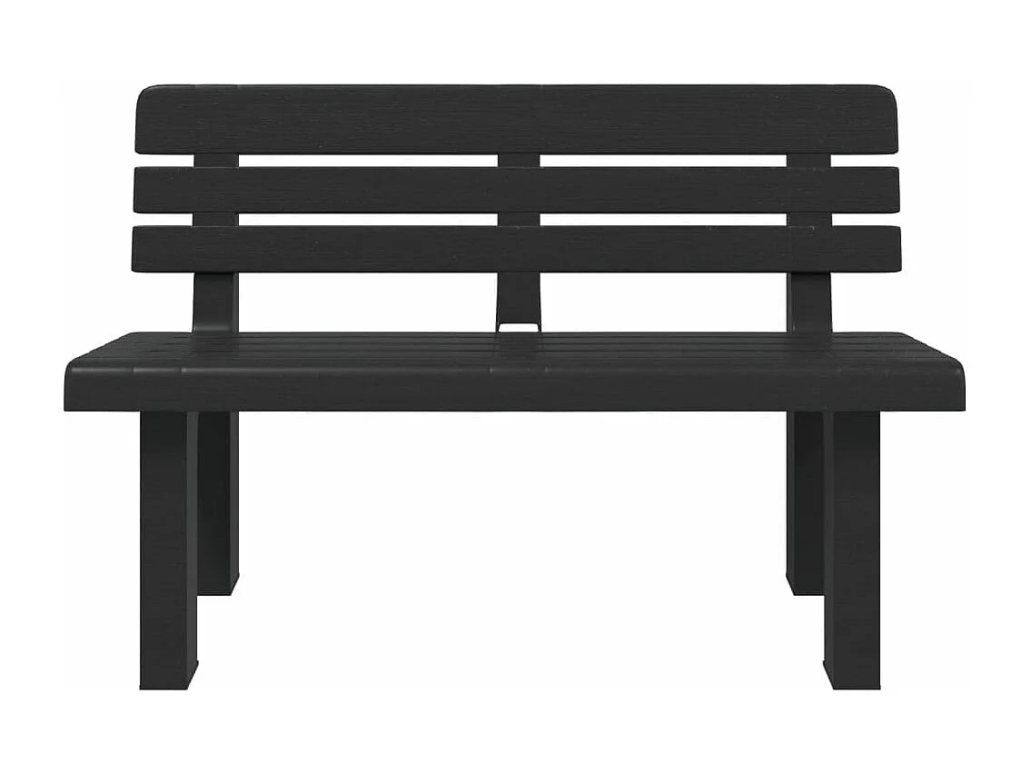 Banc de jardin anthracite 110x52x71 cm polypropylène