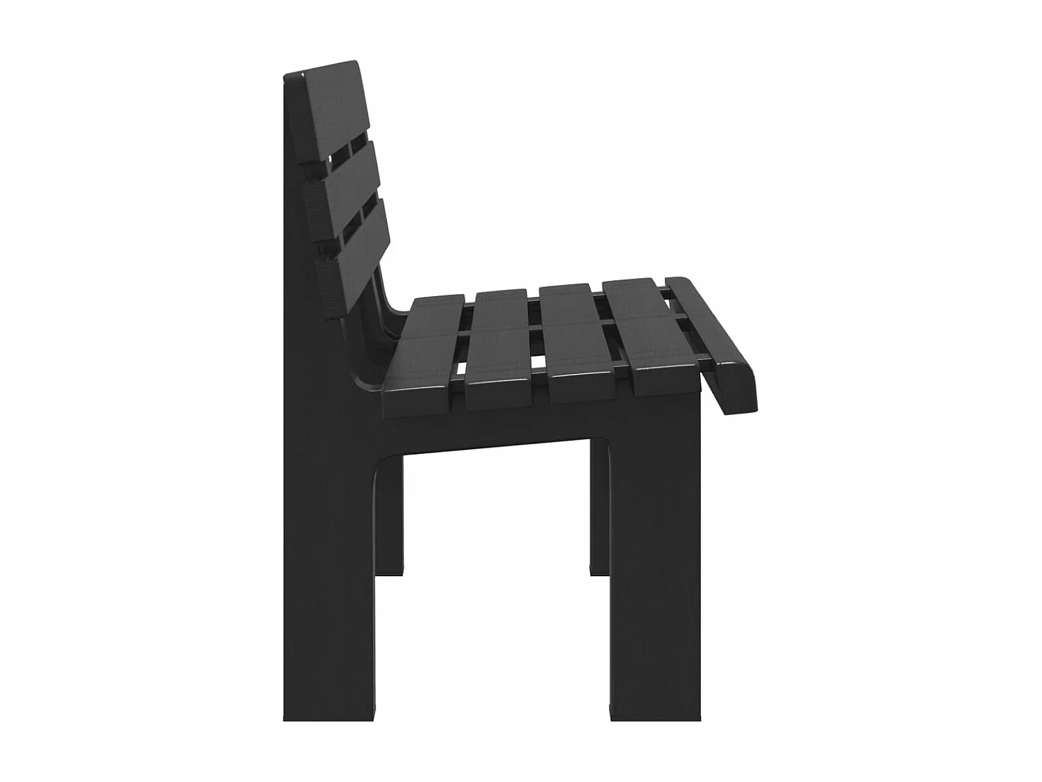 Banc de jardin anthracite 110x52x71 cm polypropylène