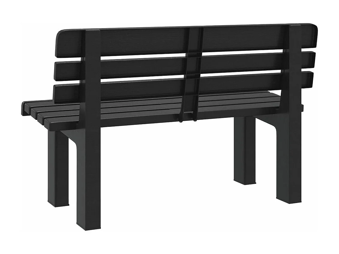 Banc de jardin anthracite 110x52x71 cm polypropylène