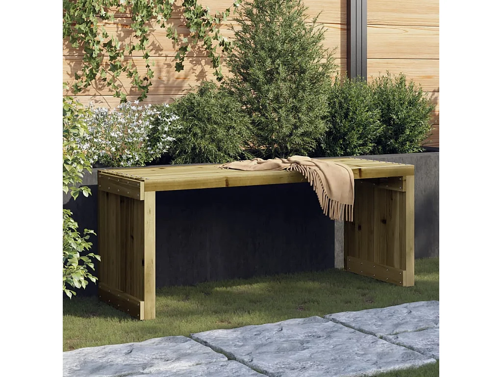 Banc de jardin extensible 212,5x40,5x45 cm bois de pin imprégné