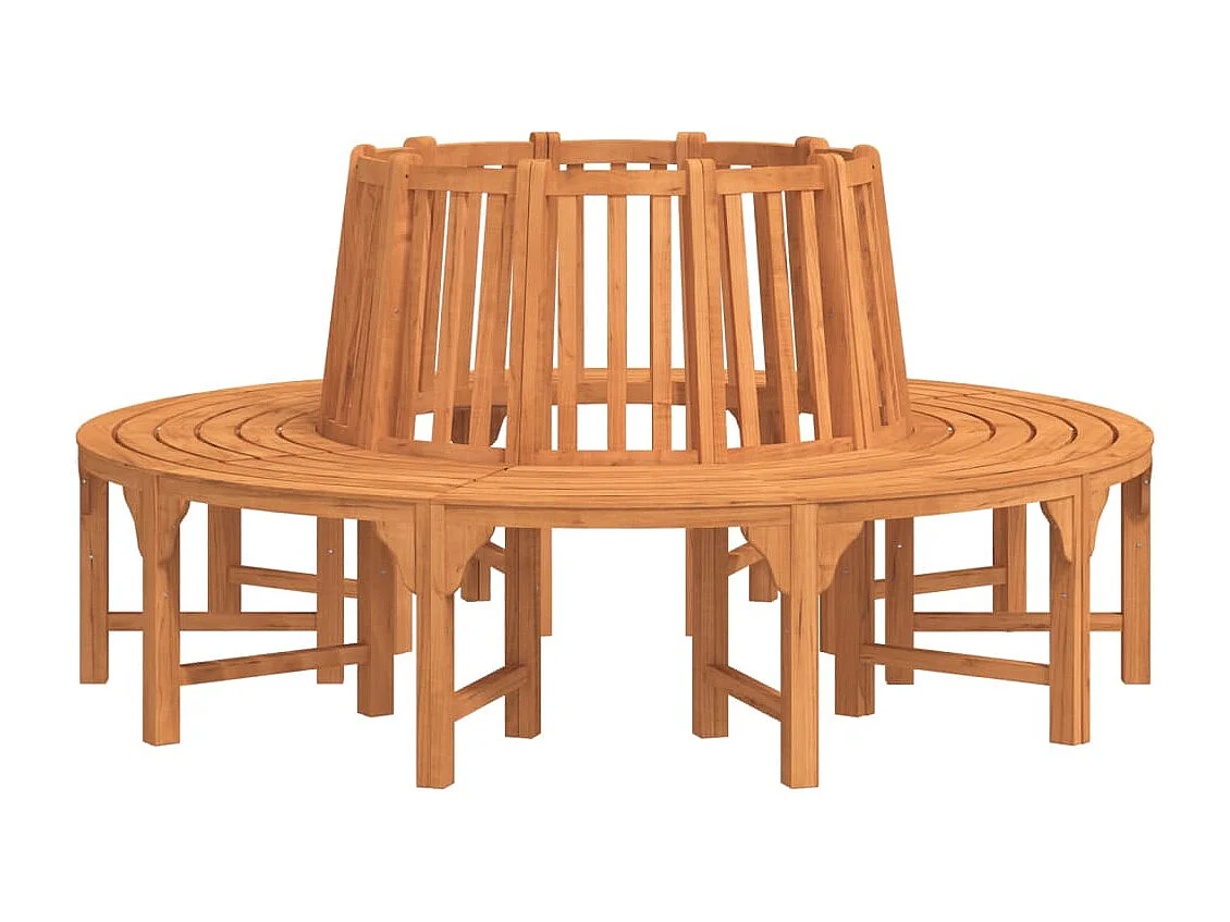 Banc de tour d'arbre rond Ø208 cm bois massif eucalyptus