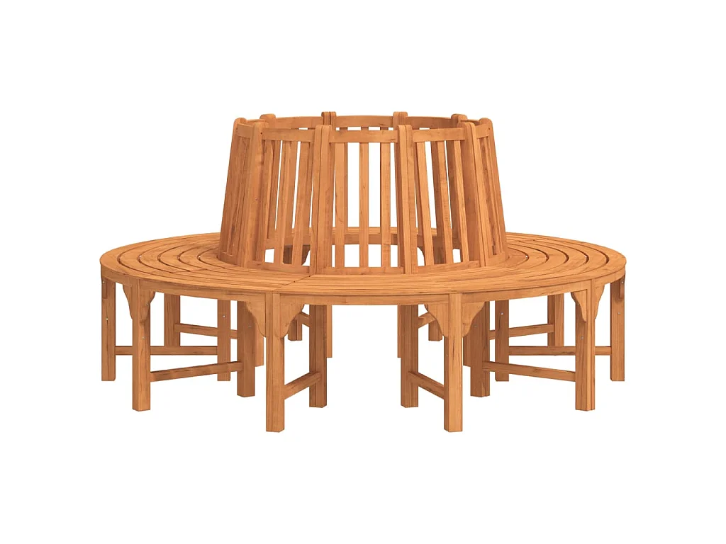 Banc de tour d'arbre rond Ø208 cm bois massif eucalyptus