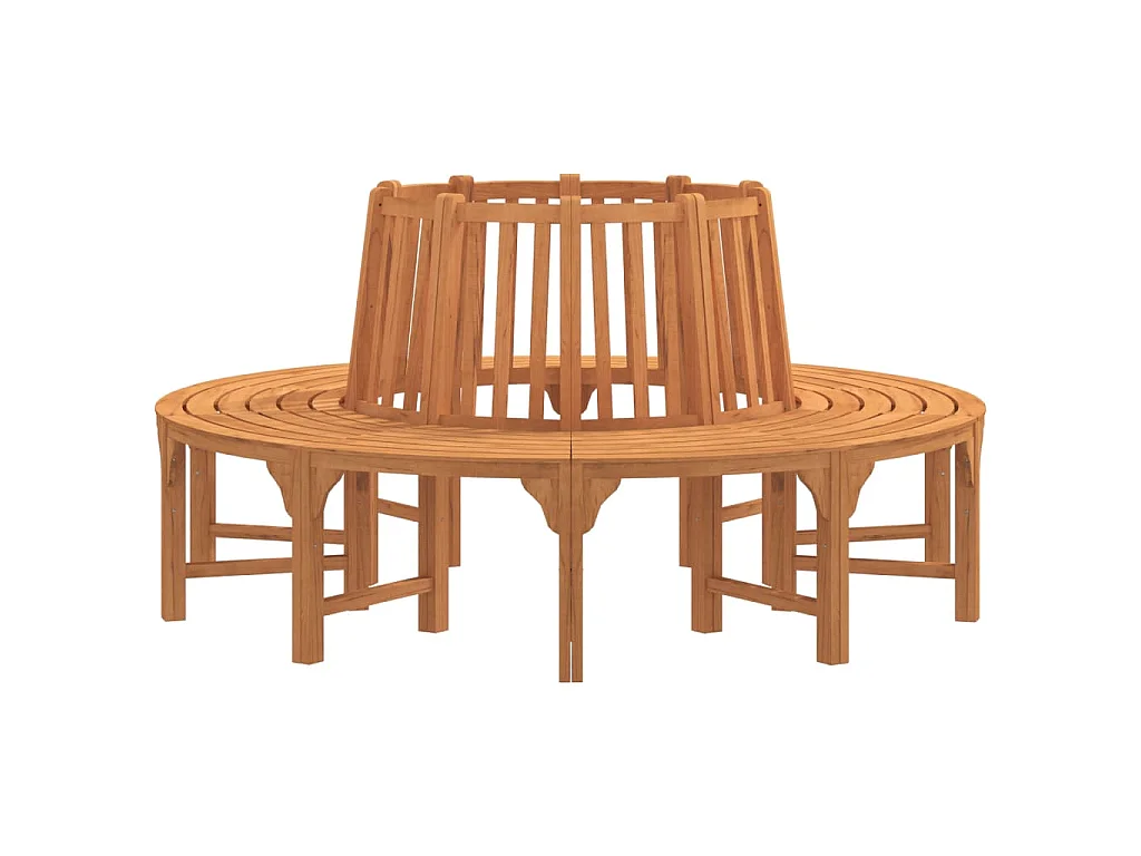 Banc de tour d'arbre rond Ø208 cm bois massif eucalyptus