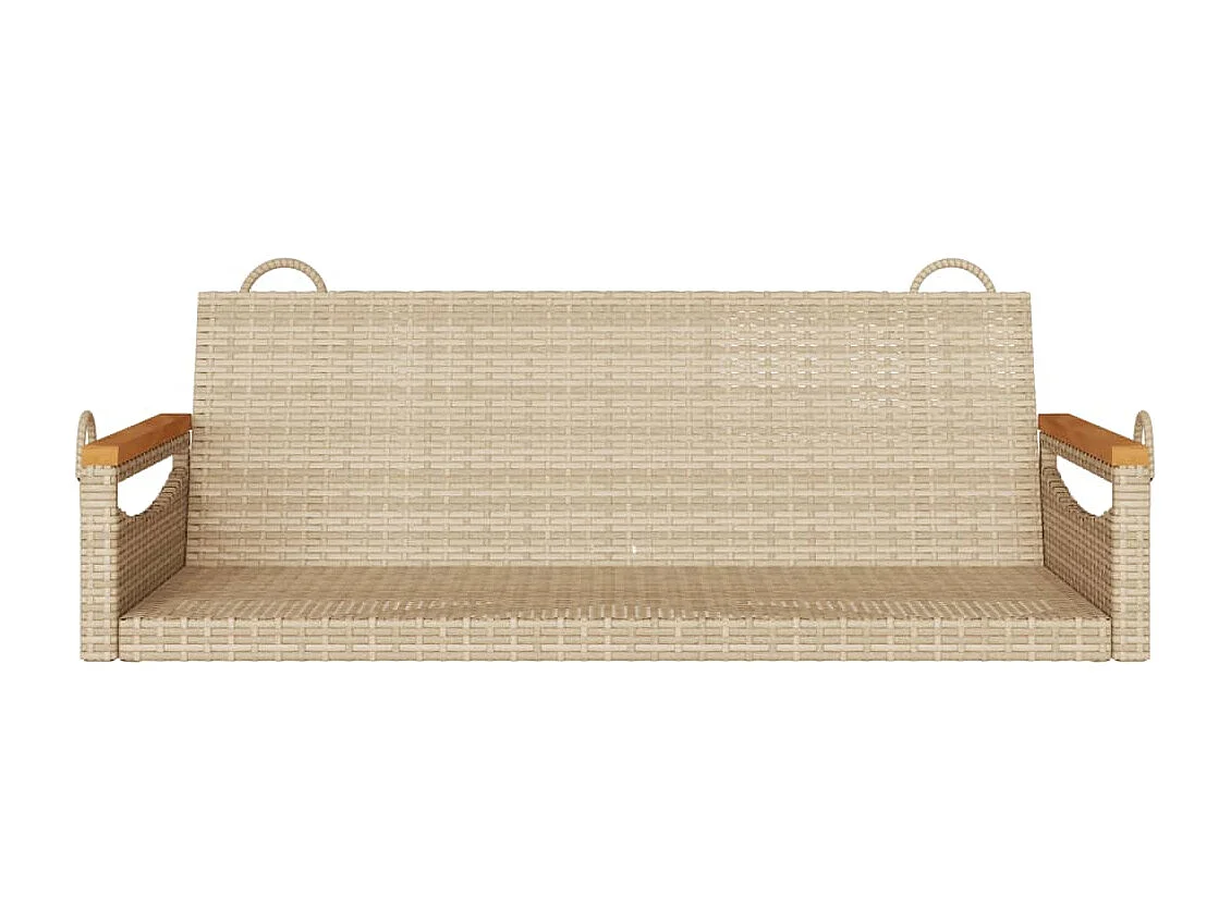 Balancelle beige 109x62x40 cm résine tressée
