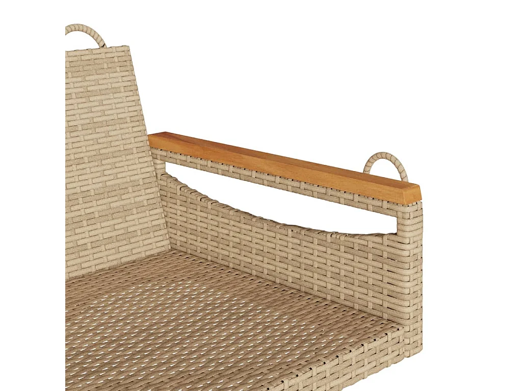 Balancelle beige 109x62x40 cm résine tressée