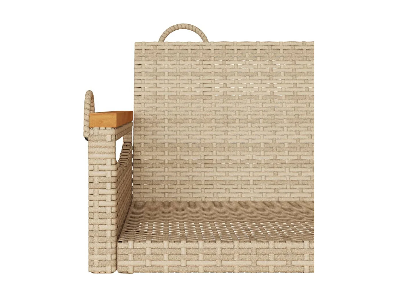 Balancelle beige 109x62x40 cm résine tressée