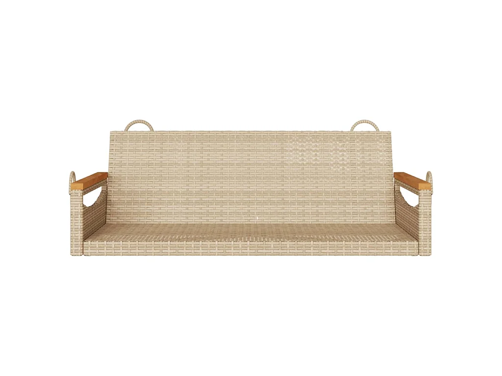 Balancelle beige 109x62x40 cm résine tressée