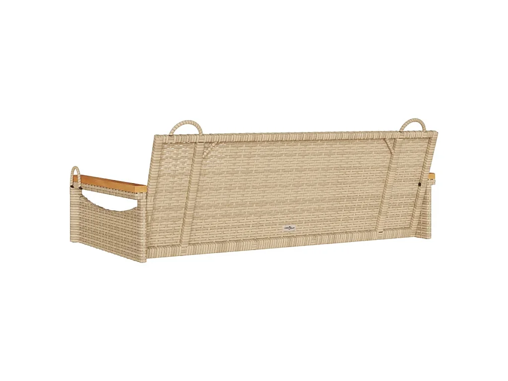 Balancelle beige 109x62x40 cm résine tressée