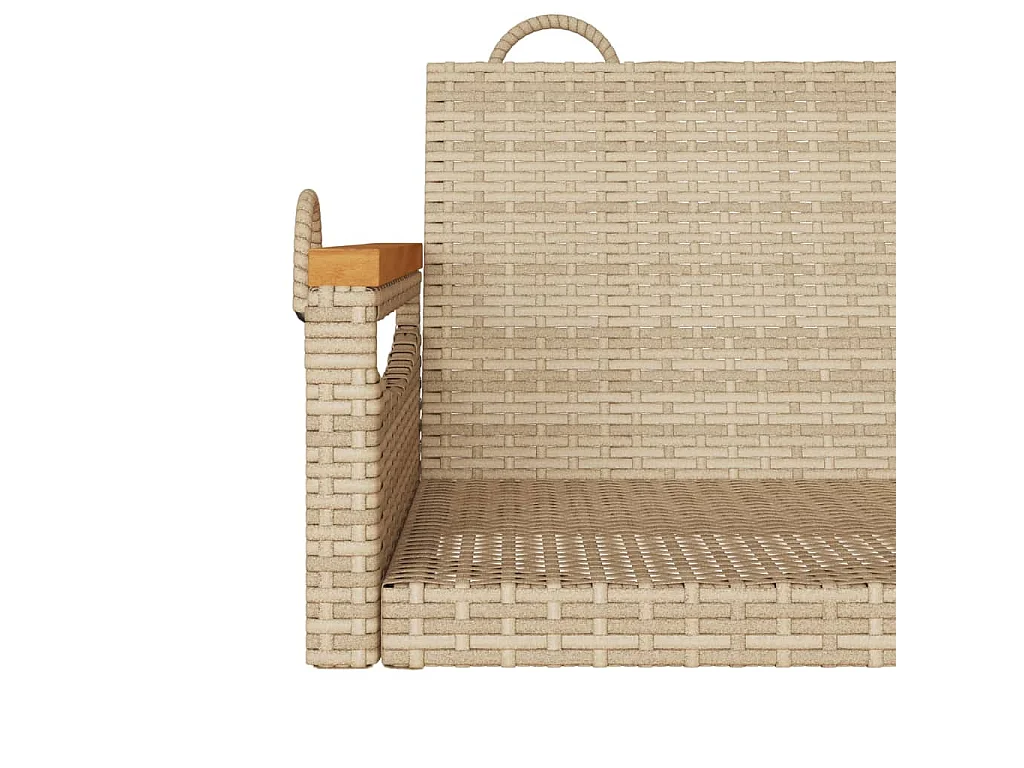 Balancelle beige 109x62x40 cm résine tressée