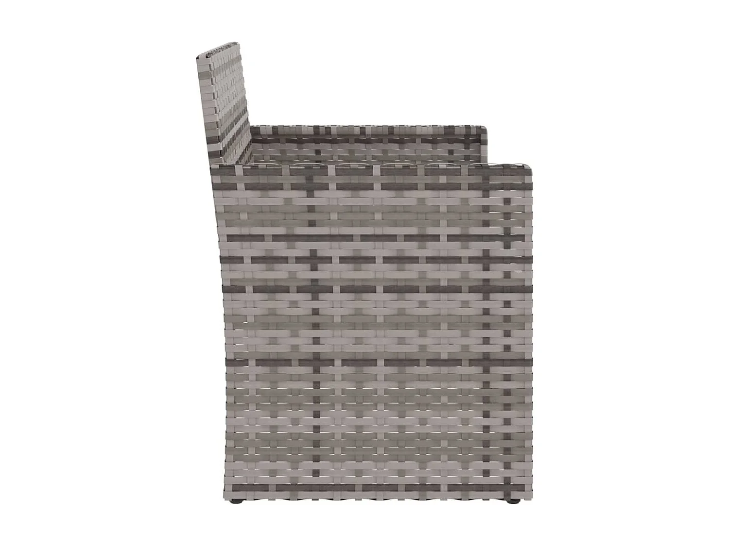 Banc de jardin avec coussins Gris 105 cm Résine tressée