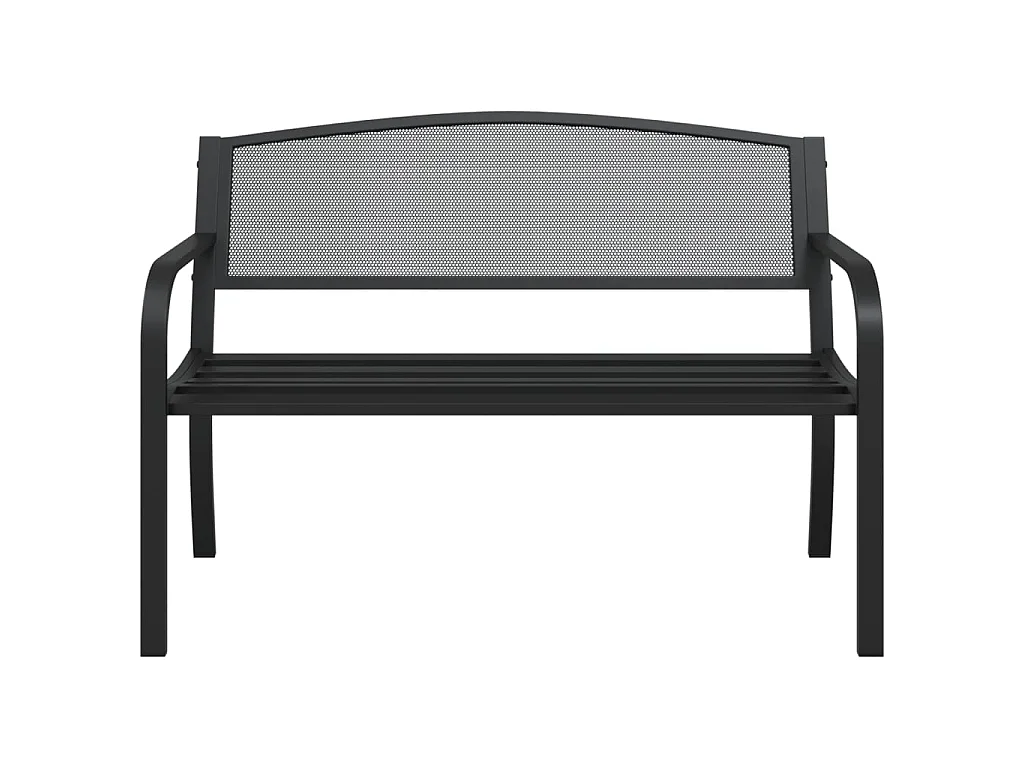 Gartenbank 119 cm Schwarz Stahl