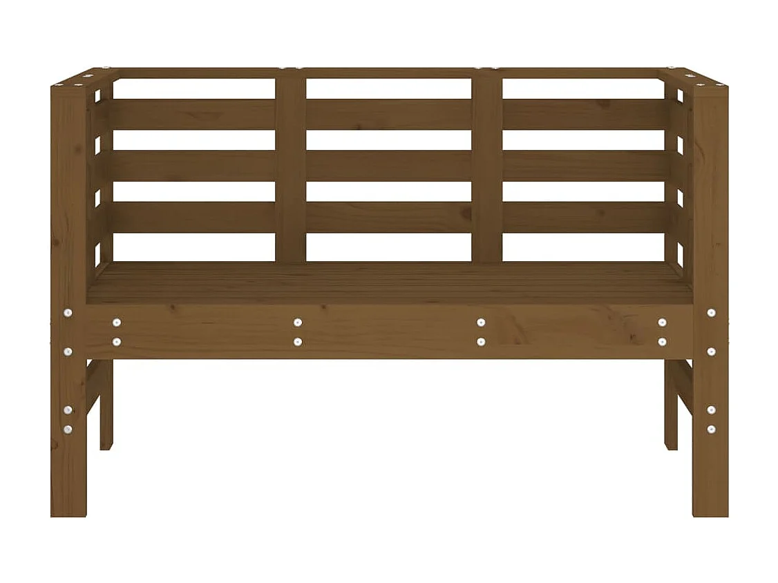 Banc de jardin marron miel 111,5x53x71 cm bois massif de pin