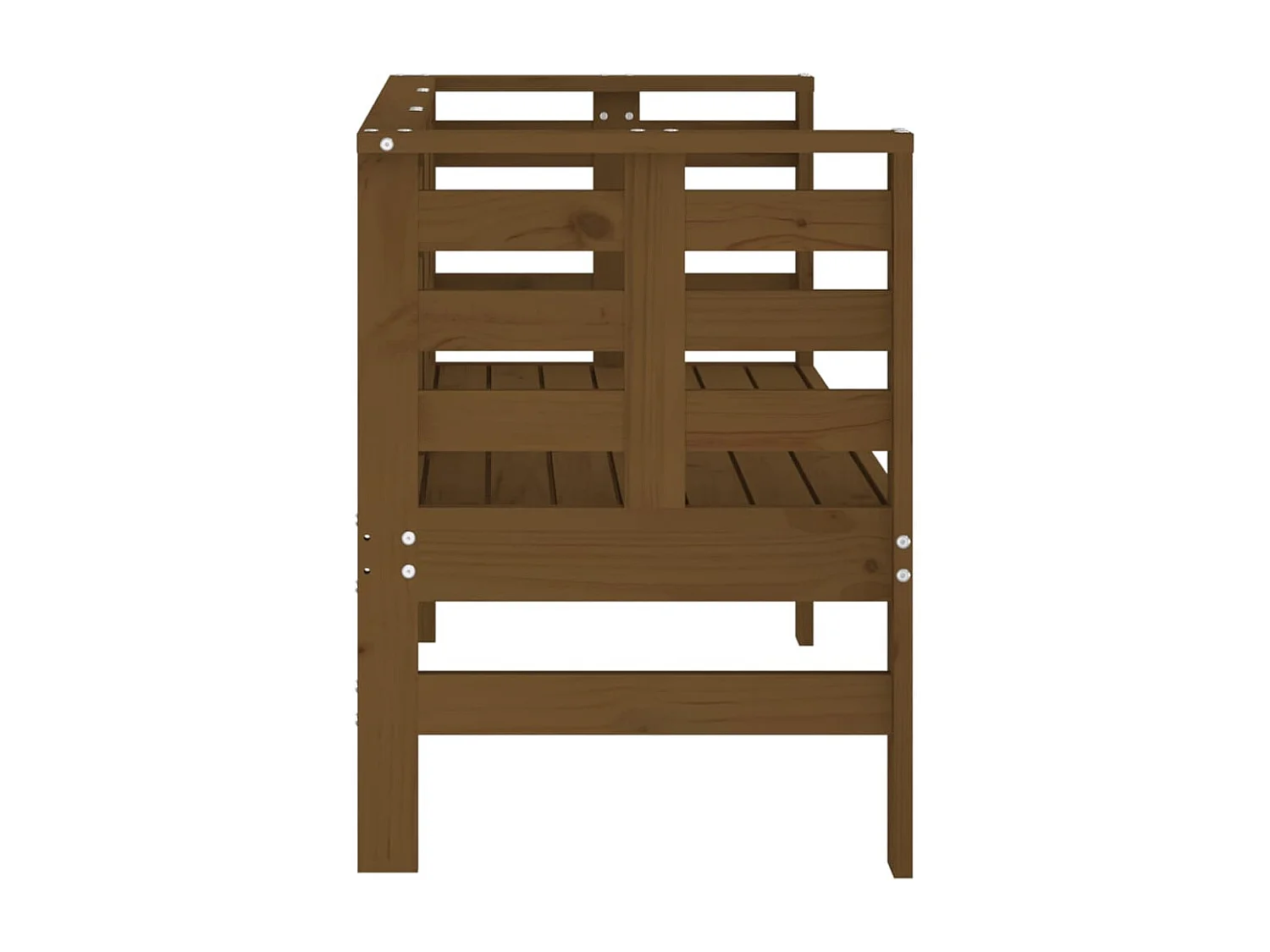 Banc de jardin marron miel 111,5x53x71 cm bois massif de pin