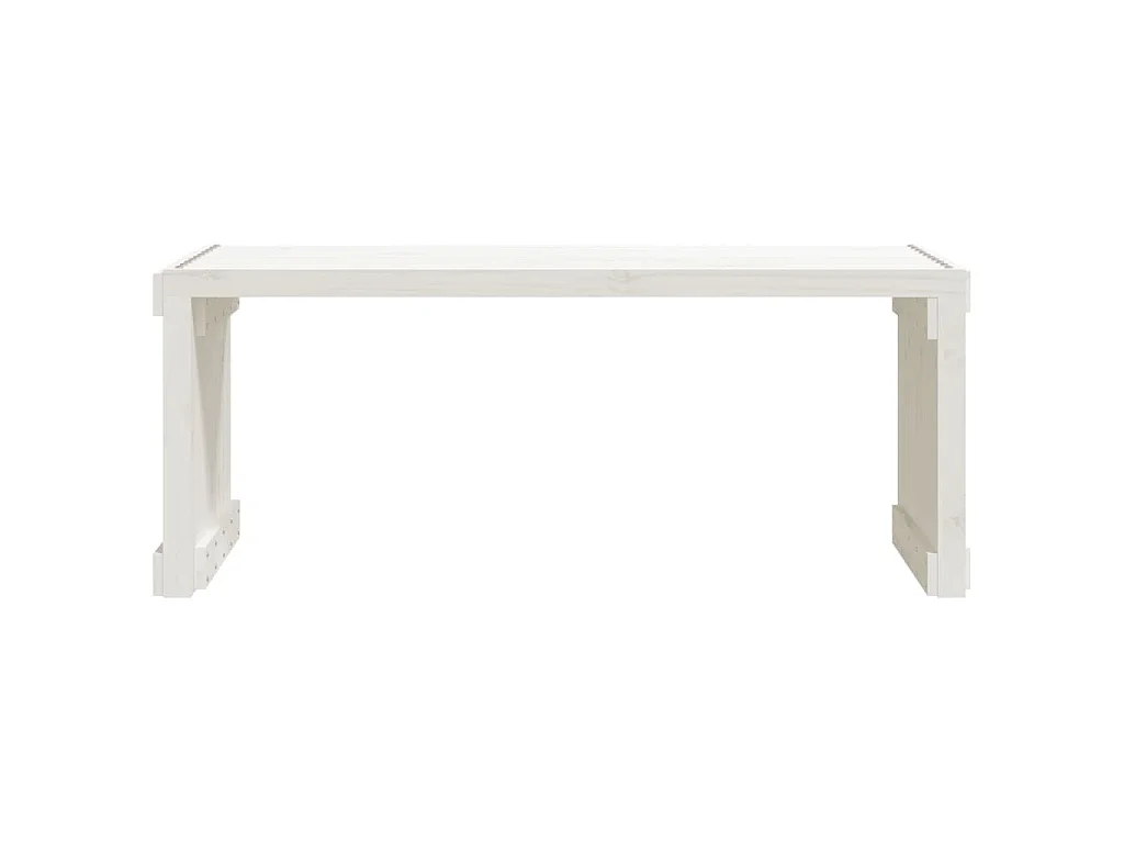 Tuinbankje verlengbaar 212,5x40,5x45 cm massief grenenhout wit