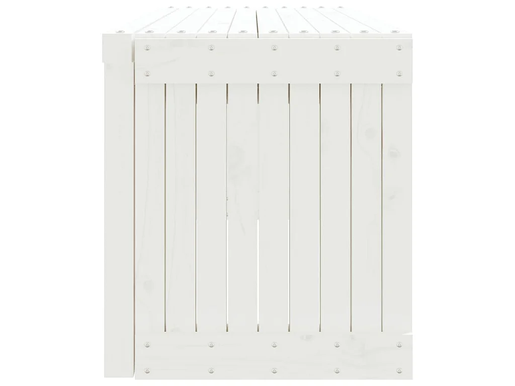 Tuinbankje verlengbaar 212,5x40,5x45 cm massief grenenhout wit