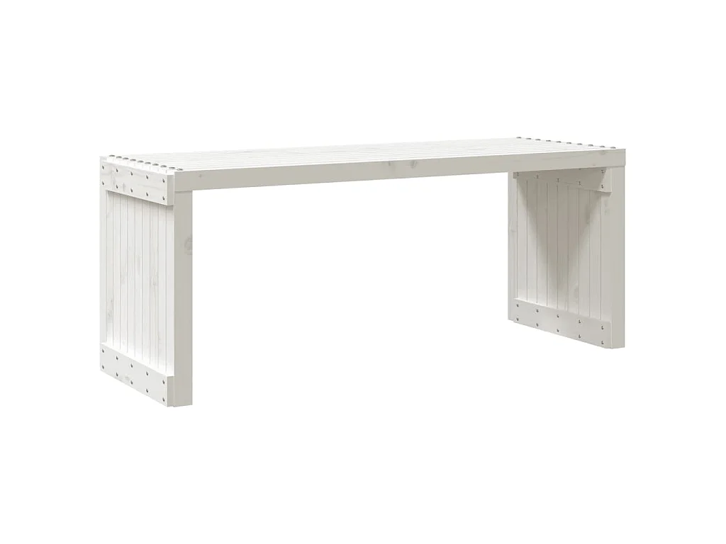 Tuinbankje verlengbaar 212,5x40,5x45 cm massief grenenhout wit