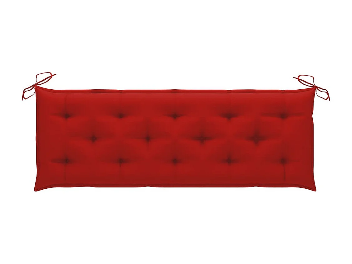 Banc de jardin 3 places avec coussin 150 cm Bois d'eucalyptus