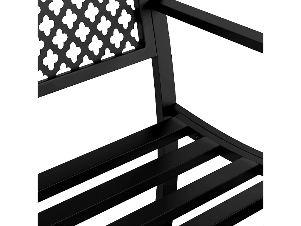 Banco de jardim 119 cm aço preto