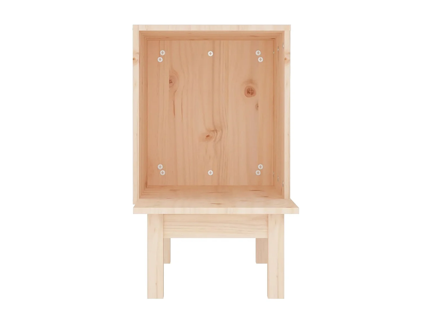 Casa para gatos de madera maciza de pino 60x36x60 cm