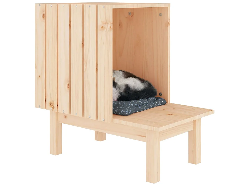 Katzenhaus 60x36x60 cm Massivholz Kiefer