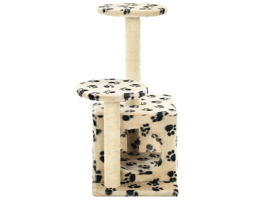 Árvore para gatos c/postes arranhadores sisal 60 cm bege
