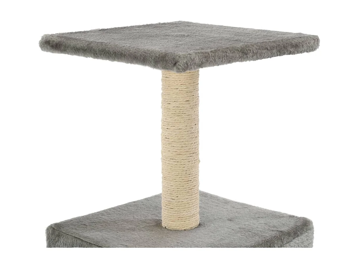 Albero per Gatti con Tiragraffi in Sisal 55 cm Grigio