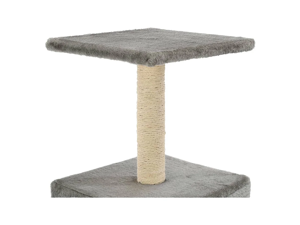 Arbre à chat avec griffoirs en sisal 55 cm Gris