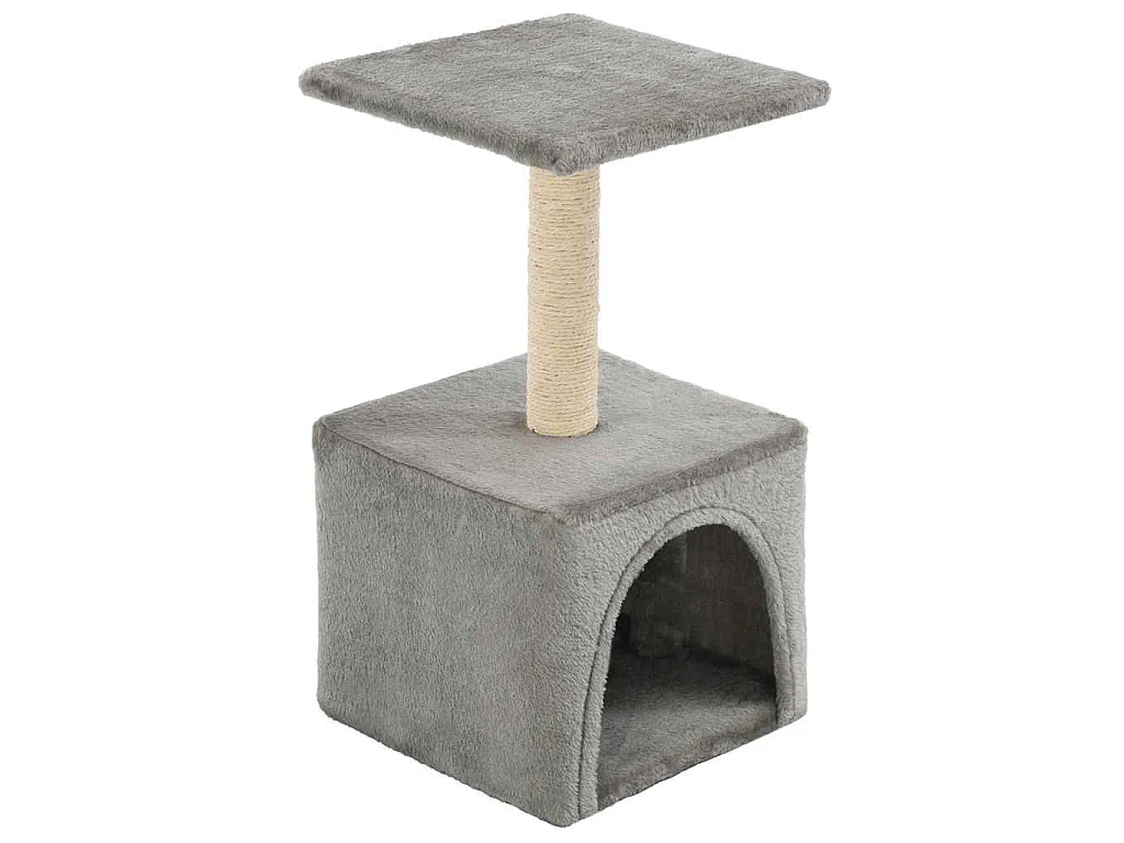 Arbre à chat avec griffoirs en sisal 55 cm Gris