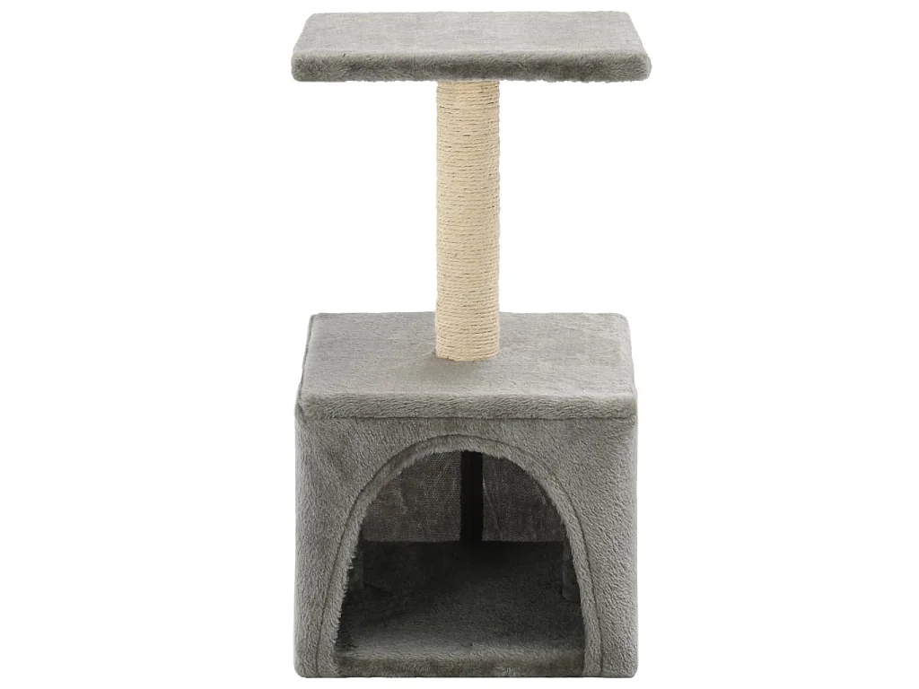 Arbre à chat avec griffoirs en sisal 55 cm Gris