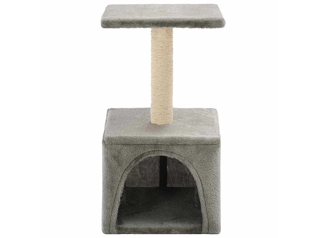 Árvore para gatos c/ postes arranhadores sisal 55 cm cinzento